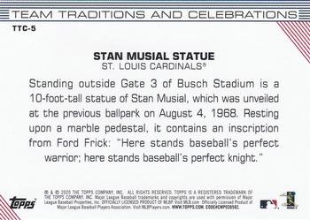 2020 Topps Opening Day - Team Traditions and Celebrations #TTC-5 Stan Musial Statue Back