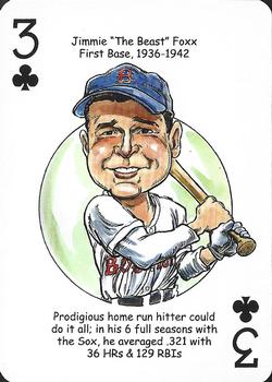 2019 Hero Decks Boston Red Sox Baseball Heroes Playing Cards (15th Edition) #3♣ Jimmie Foxx Front