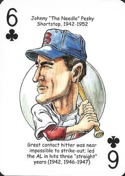 2019 Hero Decks Boston Red Sox Baseball Heroes Playing Cards (15th Edition) #6♣ Johnny Pesky Front