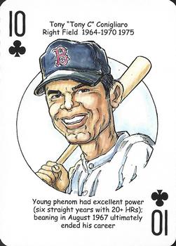 2019 Hero Decks Boston Red Sox Baseball Heroes Playing Cards (15th Edition) #10♣ Tony Conigliaro Front