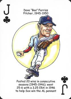 2019 Hero Decks Boston Red Sox Baseball Heroes Playing Cards (15th Edition) #J♣ Dave Ferriss Front