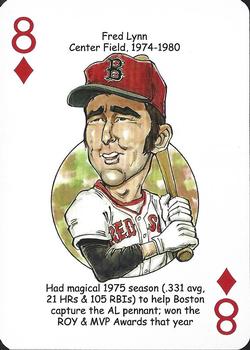 2019 Hero Decks Boston Red Sox Baseball Heroes Playing Cards (15th Edition) #8♦ Fred Lynn Front