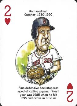 2019 Hero Decks Boston Red Sox Baseball Heroes Playing Cards (15th Edition) #2♥ Rich Gedman Front