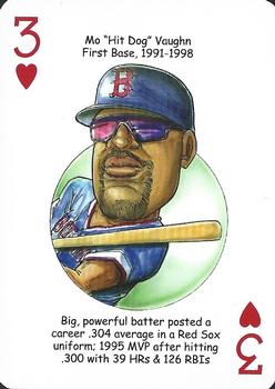 2019 Hero Decks Boston Red Sox Baseball Heroes Playing Cards (15th Edition) #3♥ Mo Vaughn Front