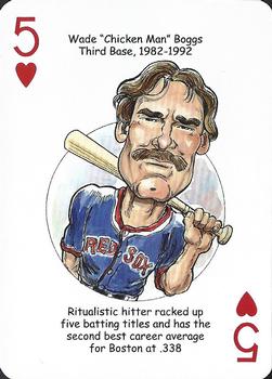 2019 Hero Decks Boston Red Sox Baseball Heroes Playing Cards (15th Edition) #5♥ Wade Boggs Front
