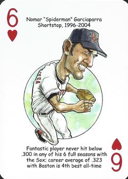 2019 Hero Decks Boston Red Sox Baseball Heroes Playing Cards (15th Edition) #6♥ Nomar Garciaparra Front