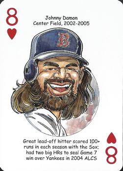 2019 Hero Decks Boston Red Sox Baseball Heroes Playing Cards (15th Edition) #8♥ Johnny Damon Front