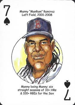 2019 Hero Decks Boston Red Sox Baseball Heroes Playing Cards (15th Edition) #7♠ Manny Ramirez Front