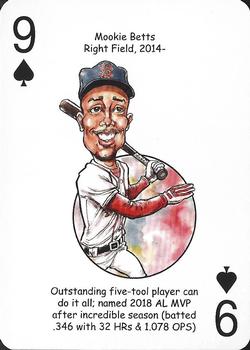2019 Hero Decks Boston Red Sox Baseball Heroes Playing Cards (15th Edition) #9♠ Mookie Betts Front