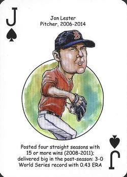 2019 Hero Decks Boston Red Sox Baseball Heroes Playing Cards (15th Edition) #J♠ Jon Lester Front