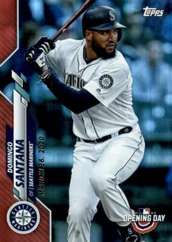 2020 Topps Opening Day - Red Foil #8 Domingo Santana Front