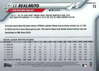 2020 Topps Opening Day - Red Foil #15 J.T. Realmuto Back