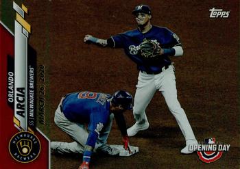 2020 Topps Opening Day - Red Foil #82 Orlando Arcia Front