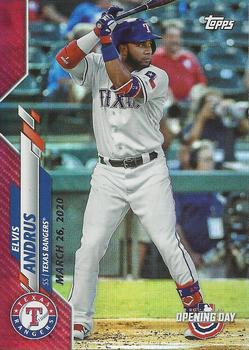 2020 Topps Opening Day - Red Foil #85 Elvis Andrus Front