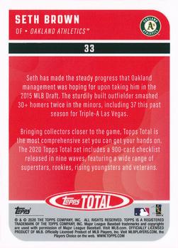2020 Topps Total #33 Seth Brown Back