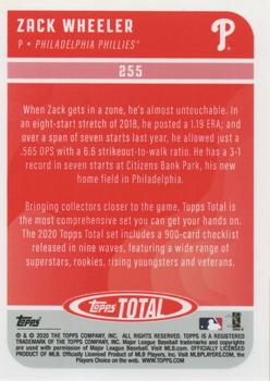 2020 Topps Total #255 Zack Wheeler Back