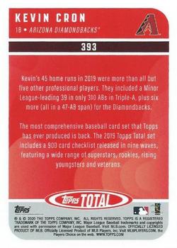 2020 Topps Total #393 Kevin Cron Back