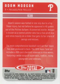 2020 Topps Total #638 Adam Morgan Back