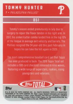 2020 Topps Total #851 Tommy Hunter Back