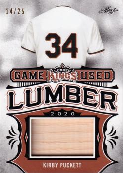 2020 Leaf Lumber Kings - Game Used Lumber Relics #GUL-38 Kirby Puckett Front