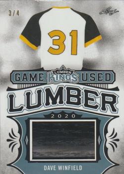 2020 Leaf Lumber Kings - Game Used Lumber Relics Platinum #GUL-13 Dave Winfield Front