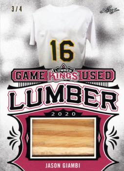 2020 Leaf Lumber Kings - Game Used Lumber Relics Red #GUL-28 Jason Giambi Front