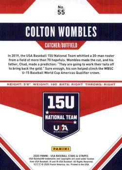2020 Panini USA Baseball Stars & Stripes - Base (Retail) #55 Colton Wombles Back