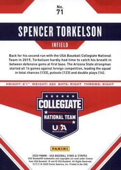 2020 Panini USA Baseball Stars & Stripes - Base (Retail) #71 Spencer Torkelson Back