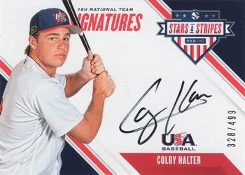 2020 Panini USA Baseball Stars & Stripes - 18U National Team Signatures #18U-CH Colby Halter Front