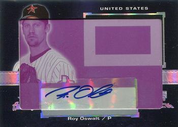 2007 UD Black - Pride of a Nation Autographs Printing Plates Magenta #RO Roy Oswalt Front