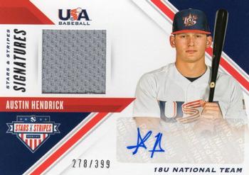 2020 Panini USA Baseball Stars & Stripes - Stars and Stripes Signatures #SSS-AH Austin Hendrick Front