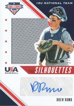 2020 Panini USA Baseball Stars & Stripes - USA BB Silhouettes Signatures Jerseys #USJ-DR Drew Romo Front