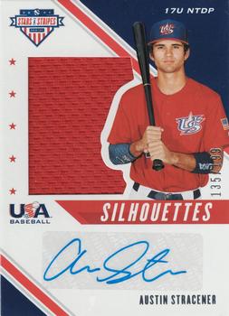2020 Panini USA Baseball Stars & Stripes - USA BB Silhouettes Signatures Jerseys #USJ-AS Austin Stracener Front