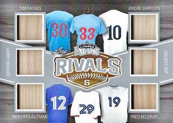 2020 Leaf Lumber Kings - Rivals Relics Silver #R-06 Tim Raines / Andre Dawson / Larry Walker / Roberto Alomar / Fred McGriff / Joe Carter Front