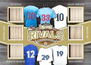 2020 Leaf Lumber Kings - Rivals Relics Gold #R-06 Tim Raines / Andre Dawson / Larry Walker / Roberto Alomar / Fred McGriff / Joe Carter Front