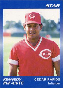 1989 Star Cedar Rapids Reds - Platinum #28 Kennedy Infante Front