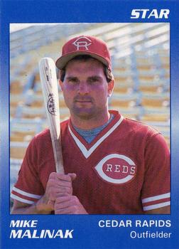 1989 Star Cedar Rapids Reds - Platinum #29 Mike Malinak Front