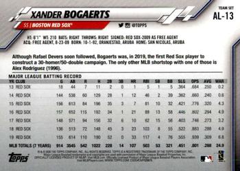 2020 Topps American League Standouts #AL-13 Xander Bogaerts Back