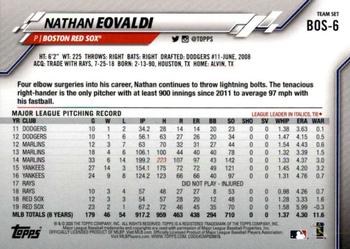 2020 Topps Boston Red Sox #BOS-6 Nathan Eovaldi Back