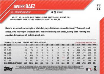 2020 Topps Utz #22 Javier Baez Back