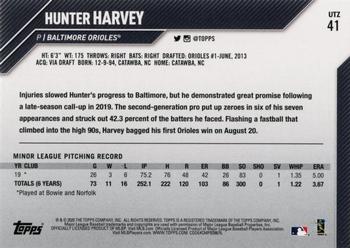2020 Topps Utz #41 Hunter Harvey Back