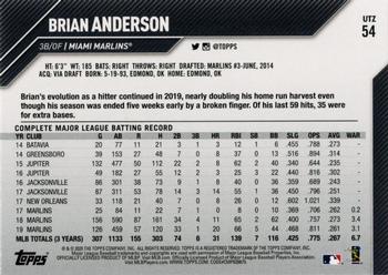 2020 Topps Utz #54 Brian Anderson Back