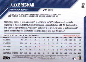 2020 Topps Utz #96 Alex Bregman Back