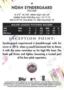 2020 Topps Inception - Green #44 Noah Syndergaard Back