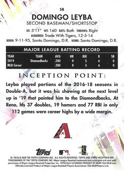 2020 Topps Inception - Green #58 Domingo Leyba Back