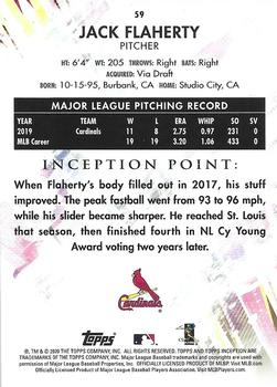 2020 Topps Inception - Green #59 Jack Flaherty Back