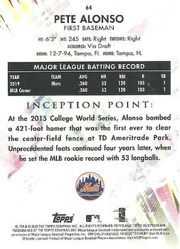 2020 Topps Inception - Green #64 Pete Alonso Back