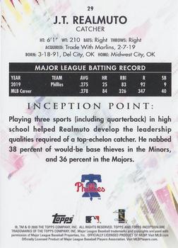 2020 Topps Inception - Purple #29 J.T. Realmuto Back