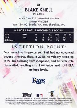 2020 Topps Inception - Purple #84 Blake Snell Back