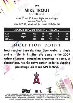 2020 Topps Inception - Purple #100 Mike Trout Back